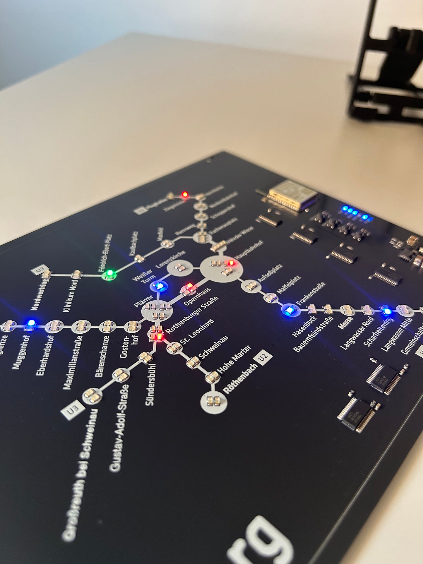 Nürnberg U-Bahn PCB mit 120 LEDs