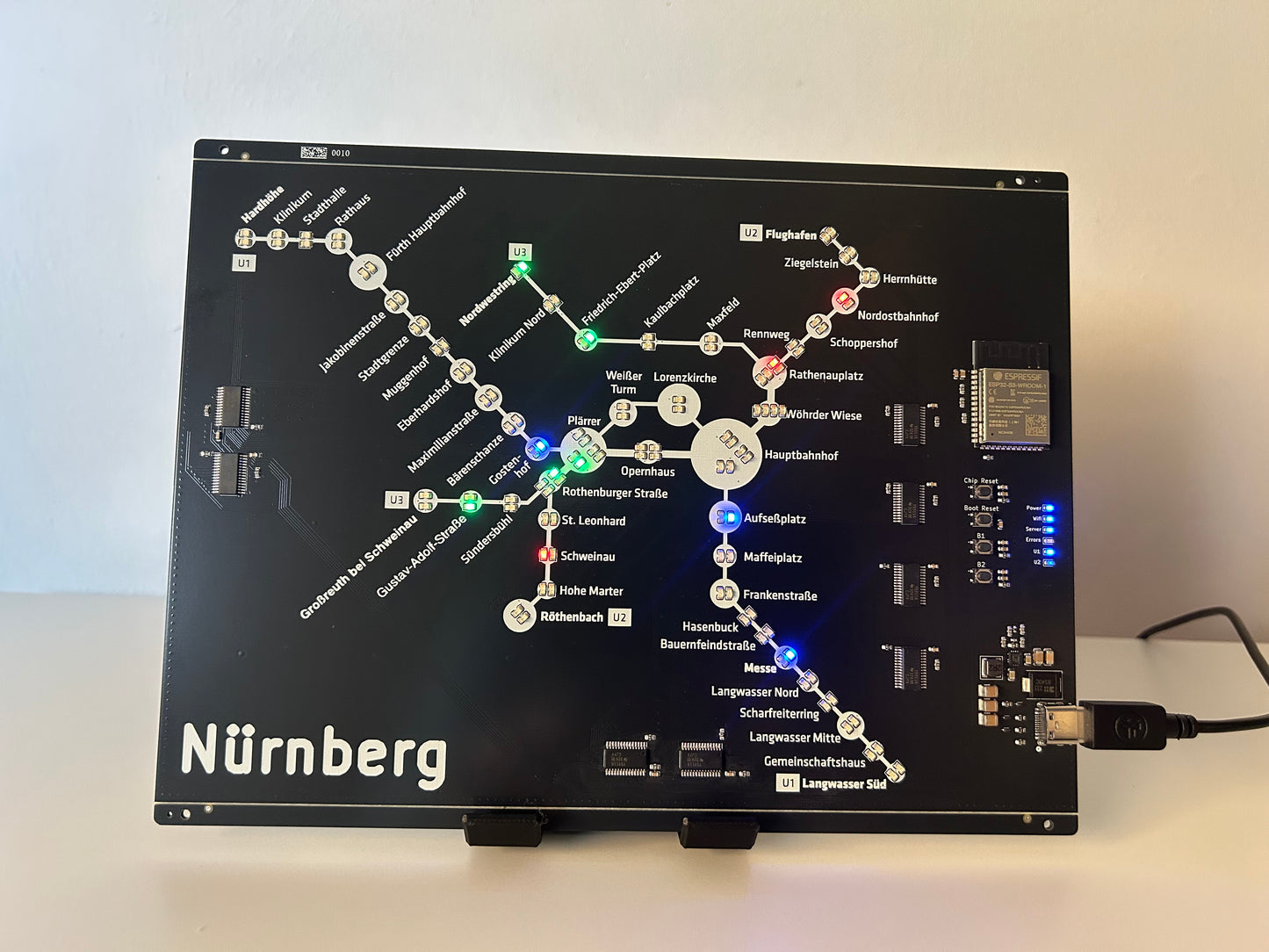 Nürnberg U-Bahn PCB mit 120 LEDs
