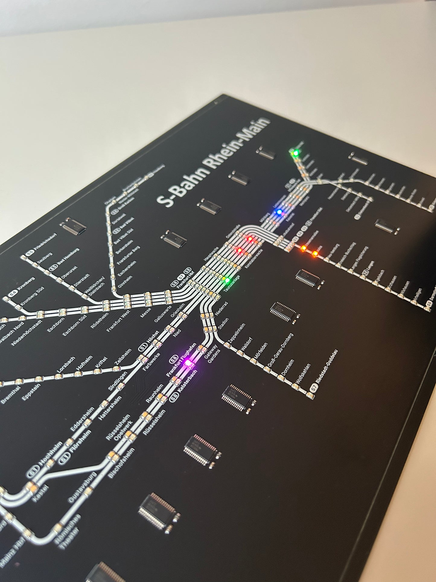 Frankfurter S-Bahn PCB mit 208 LEDs