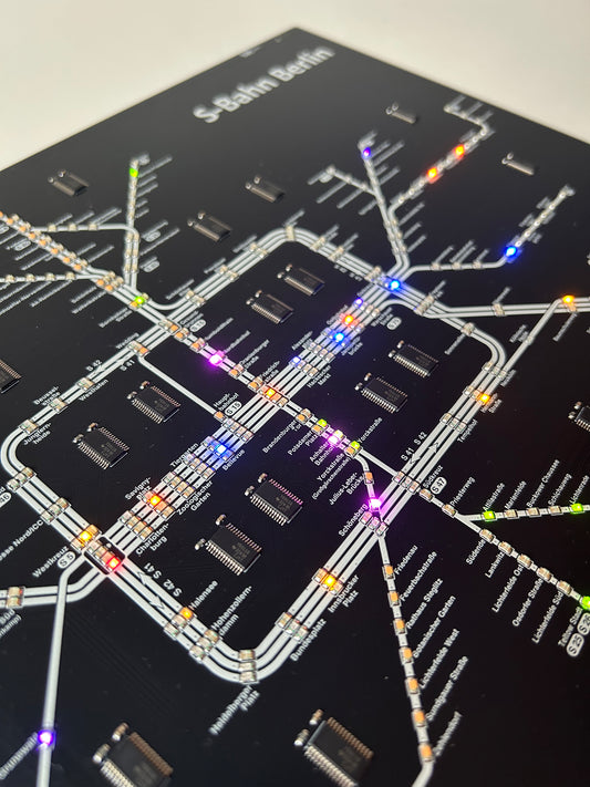 Berliner S-Bahn PCB mit 363 LEDs