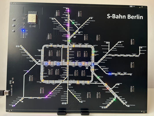 Berliner S-Bahn PCB mit 363 LEDs