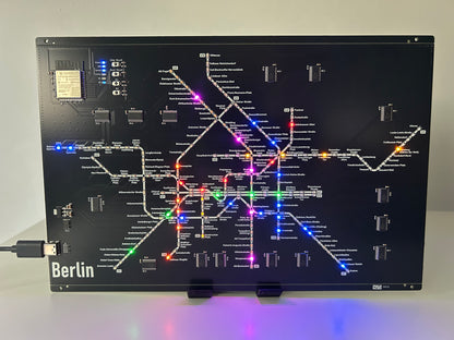 Berliner U-Bahn PCB mit 214 LEDs