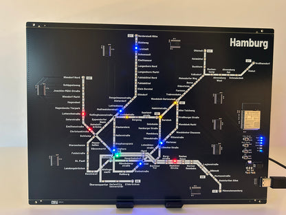 Hamburg U-Bahn PCB mit 99 LEDs