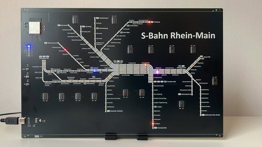 Frankfurter S-Bahn PCB mit 208 LEDs
